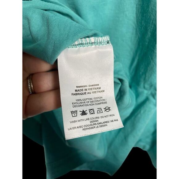 Nike Futura Tank Top Size Large Mens Geode Teal Green Blue Spell Out Swoosh - Picture 5 of 6